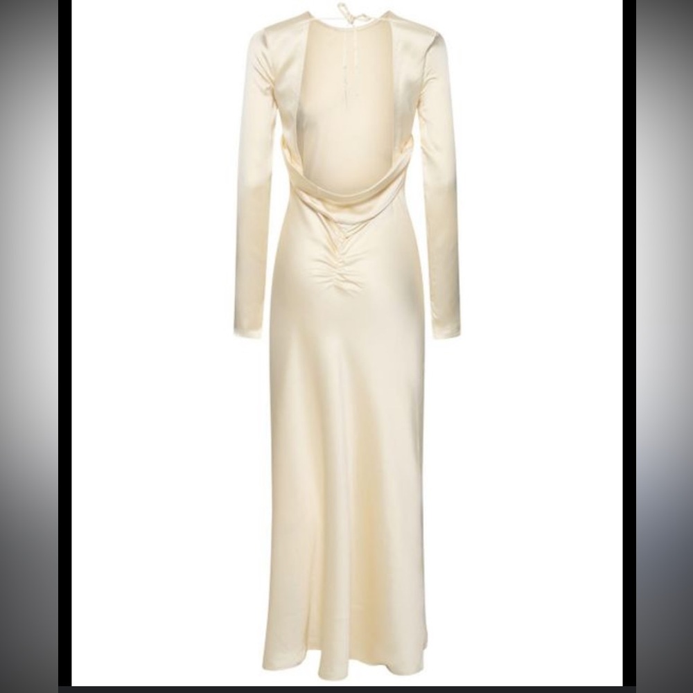 NWT We wore what satin backless gown